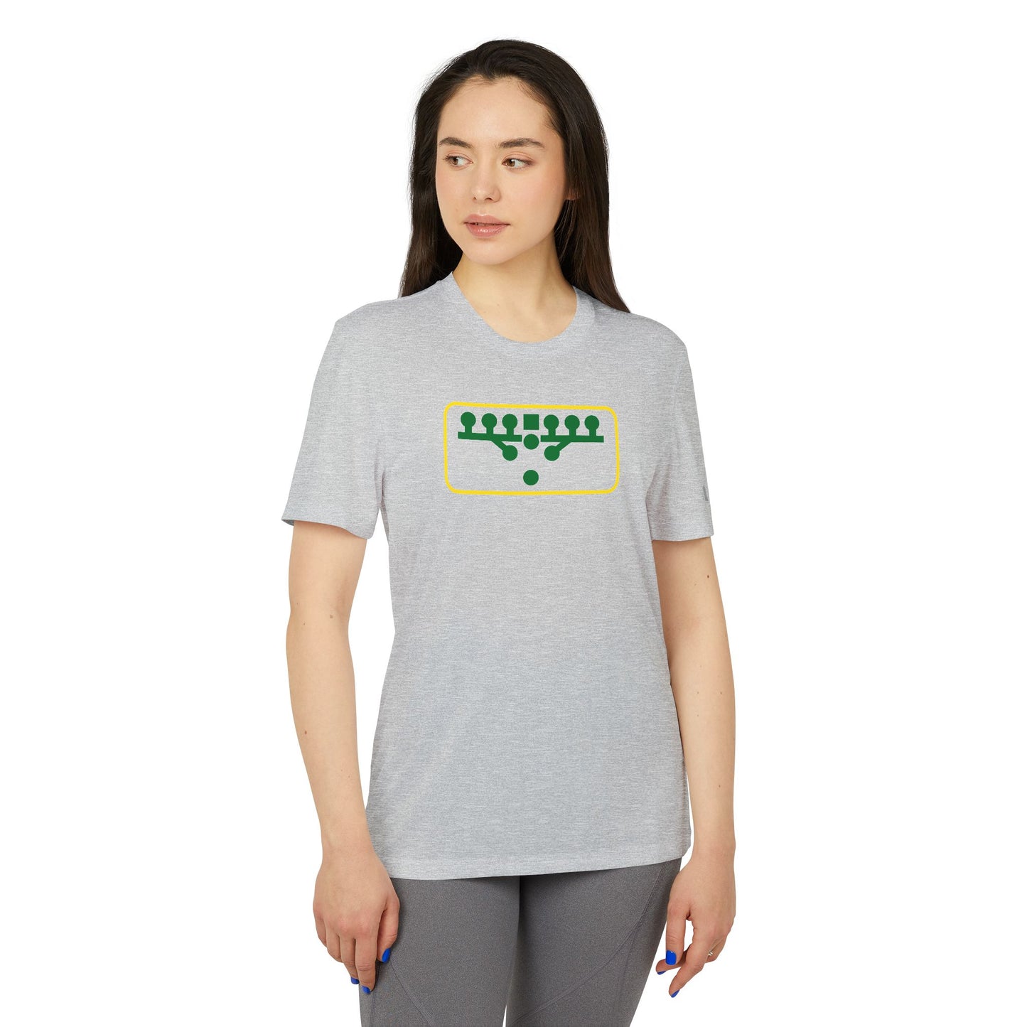 Custom adidas® Victory Kneel Sport T-shirt - Green/Yellow