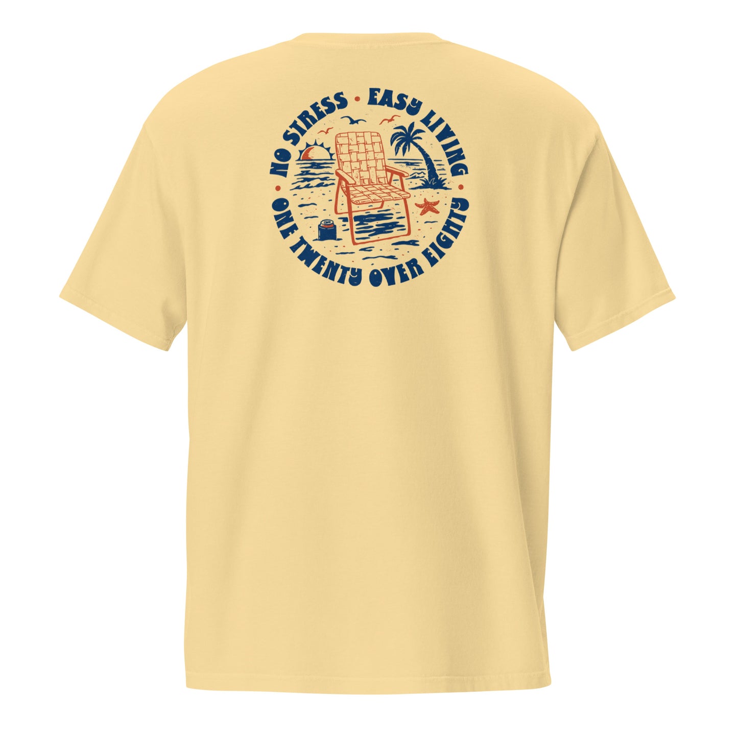 Short Sleeve No Stress Easy Living Beach Tee