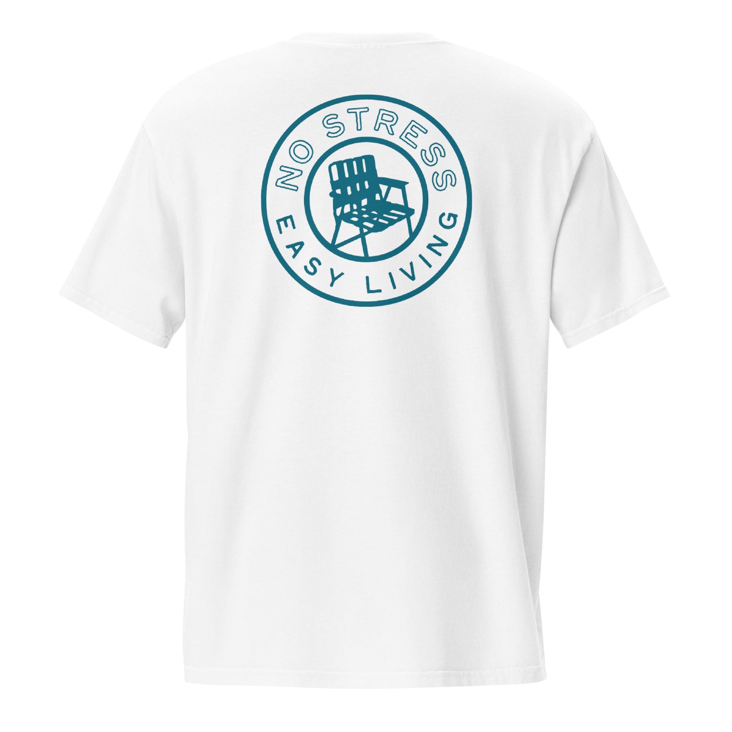 Short Sleeve Signature Pocket Tee - White/Teal