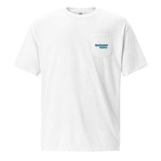 Short Sleeve Signature Pocket Tee - White/Teal
