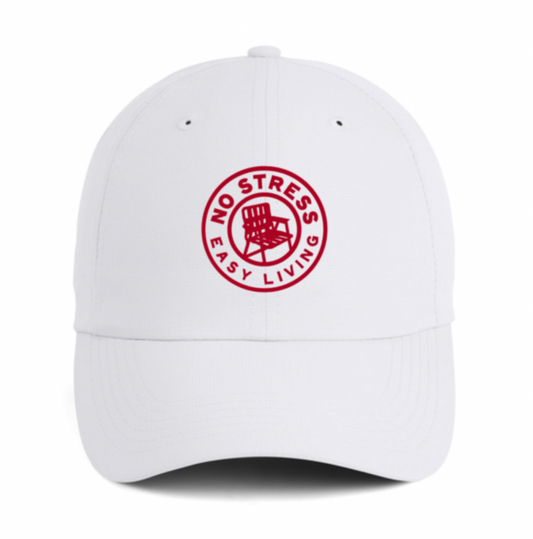 No Stress Easy Living Performance Hat - Red