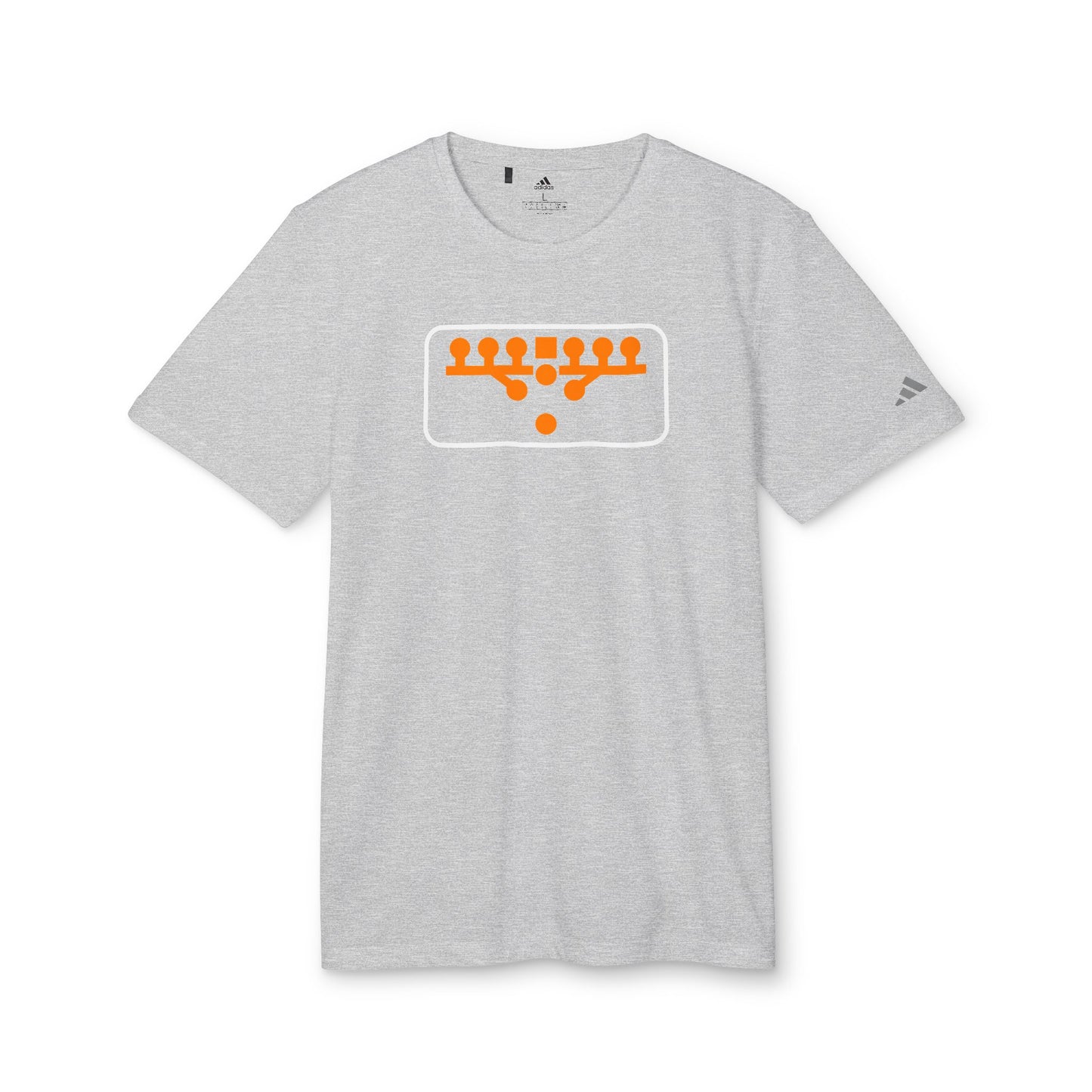 Custom adidas® Victory Kneel Sport T-shirt - Orange/White