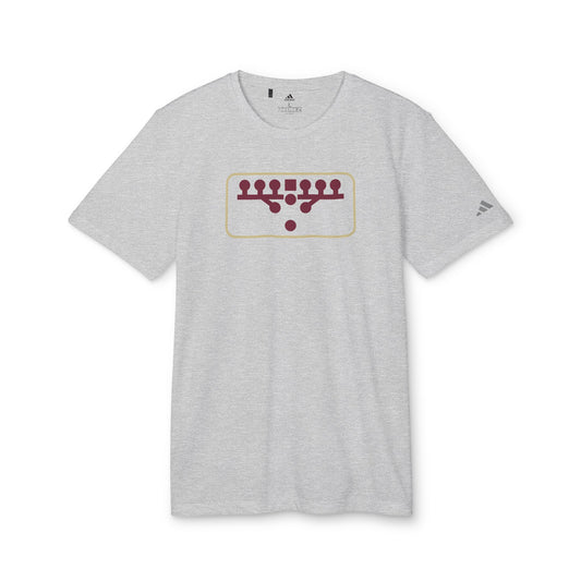 Custom adidas® Victory Kneel Sport T-shirt Garnet/Gold