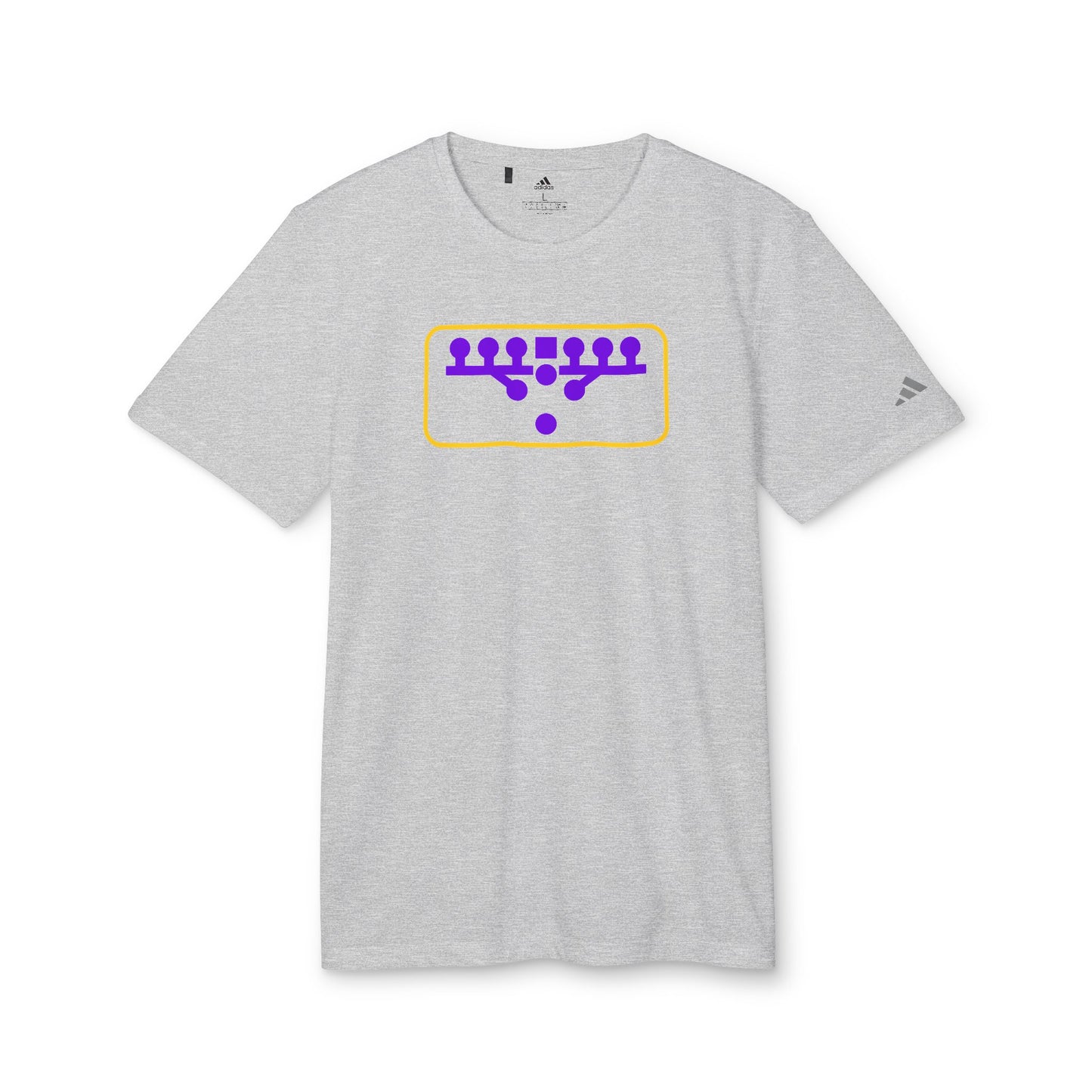 Custom adidas® Victory Kneel Sport T-shirt - Purple & Gold