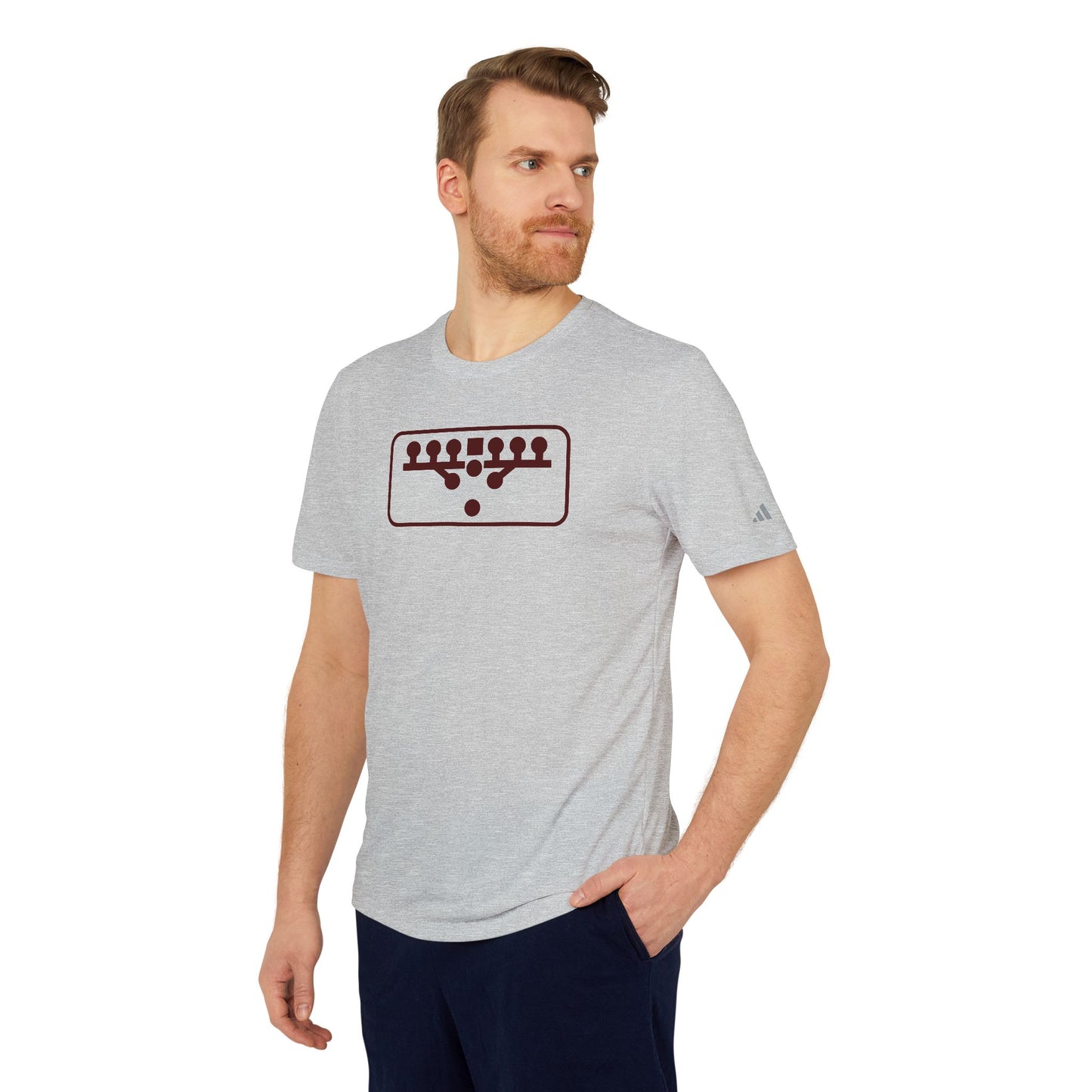 Custom adidas® Victory Kneel Sport T-shirt Maroon