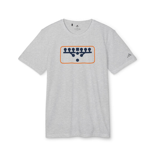 Custom adidas® Victory Kneel Sport T-shirt Navy/Orange