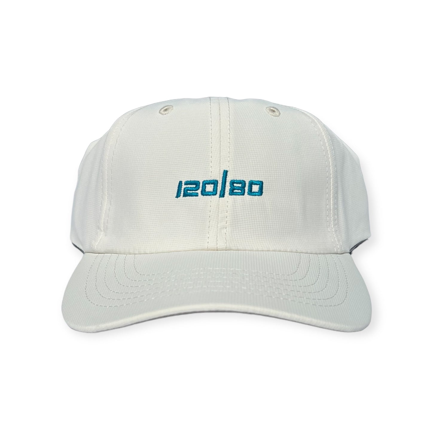 120/80 Performance Hat - Ivory/Turquoise