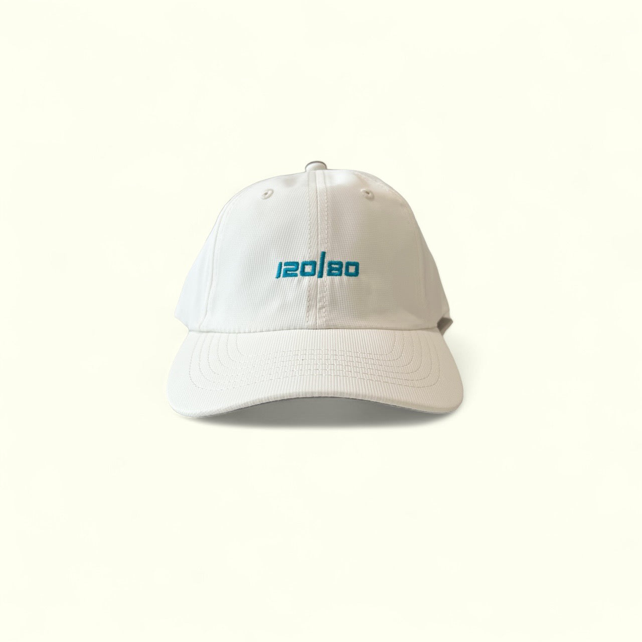 120/80 Performance Hat - Ivory/Turquoise