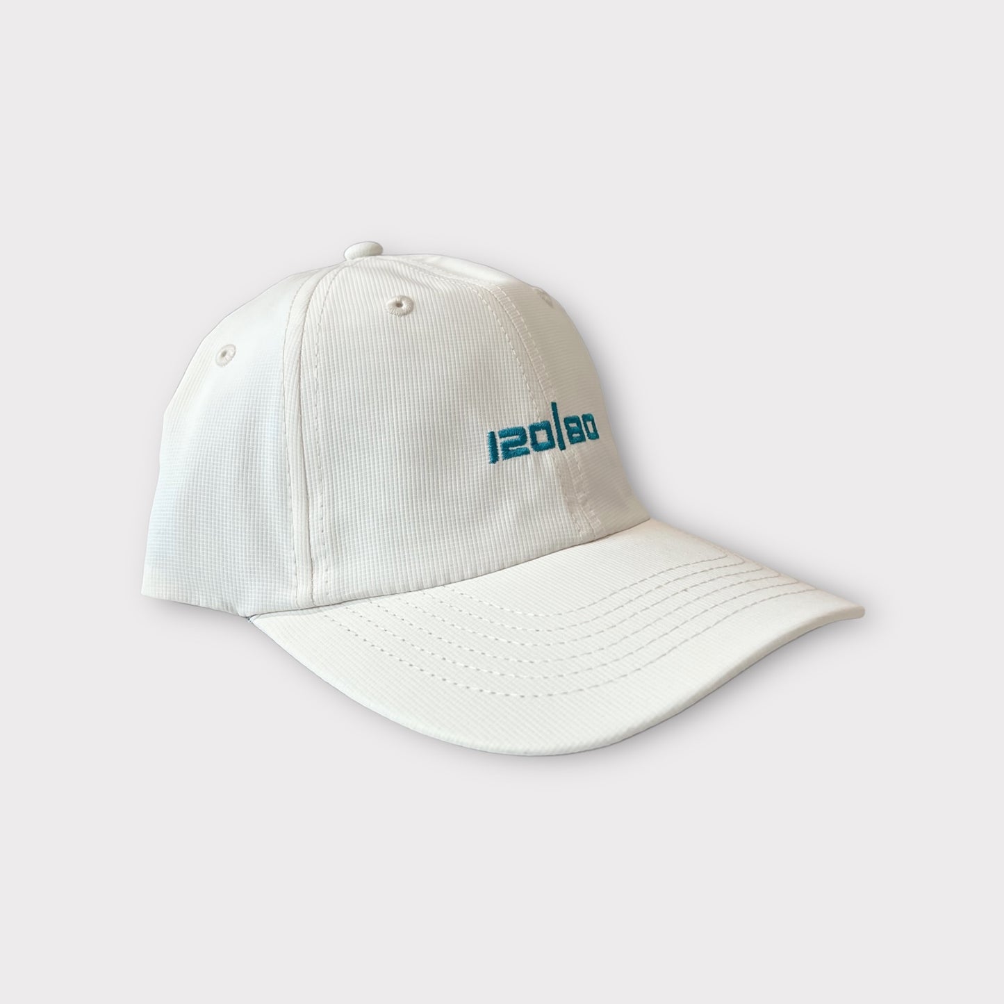 120/80 Performance Hat - Ivory/Turquoise