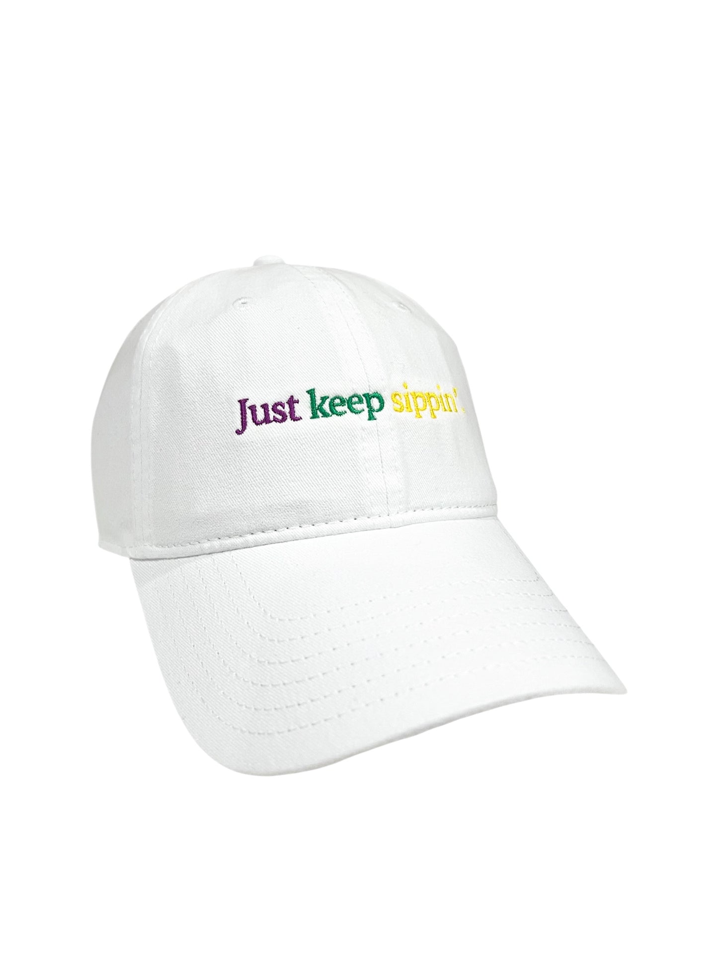 Just Keep Sippin' Mardi Gras Hat
