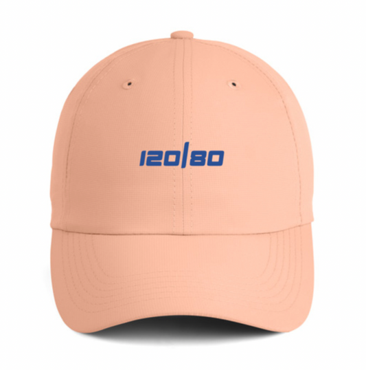 120/80 Performance Hat - Apricot/Royal Blue