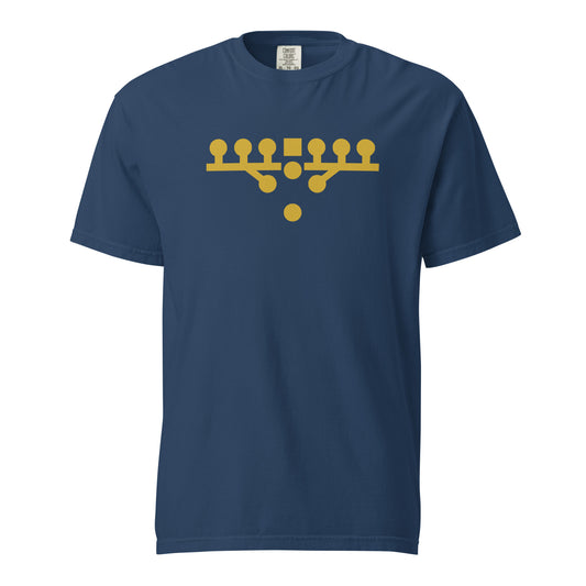 Victory Kneel Tee - Navy & Gold