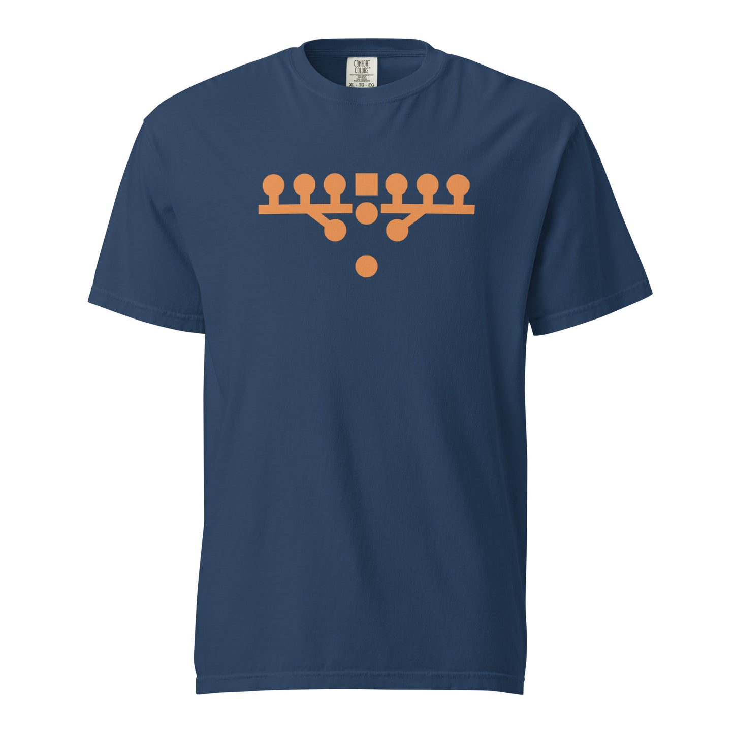 Victory Kneel Tee - Navy & Orange