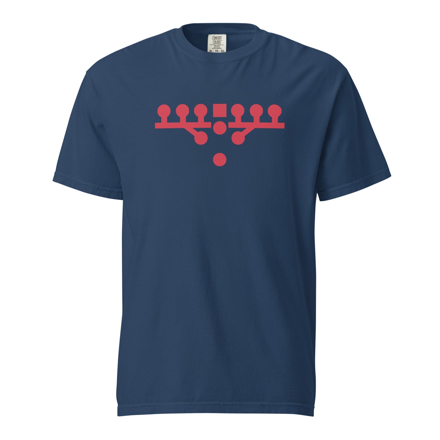 Victory Kneel Tee - Navy & Red