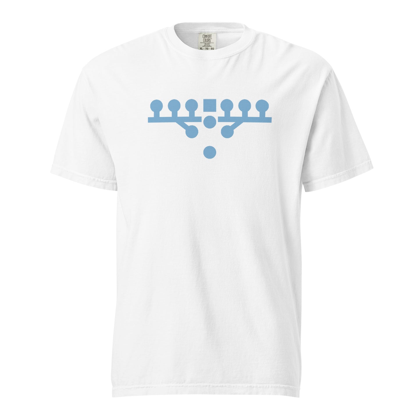 Victory Kneel Tee - White & Baby Blue