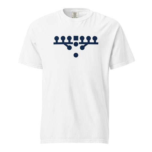 Victory Kneel Tee - White & Navy